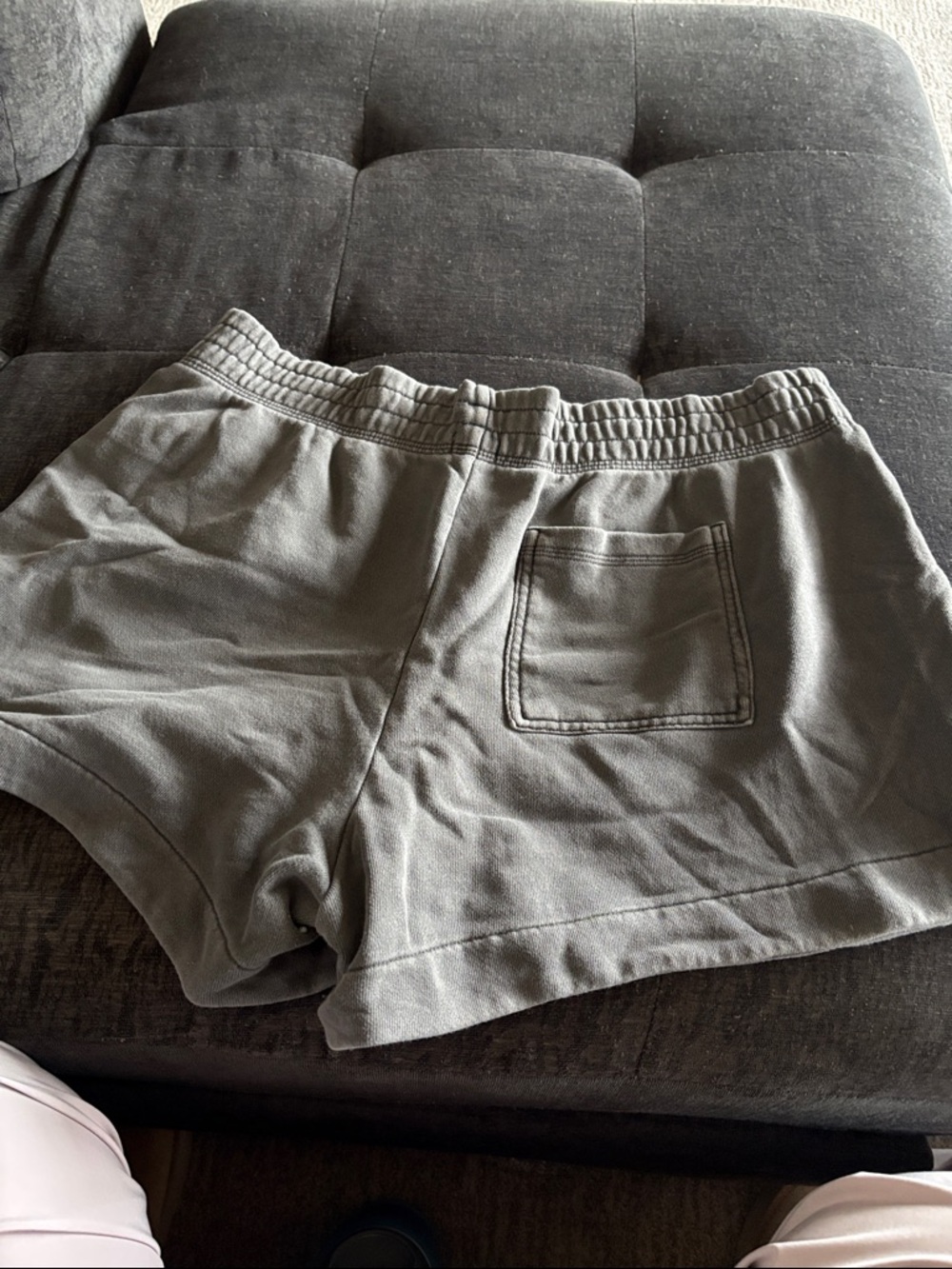 aerie grey High-Rise Elastic Waist Athletic Shorts - Picture 3 of 3